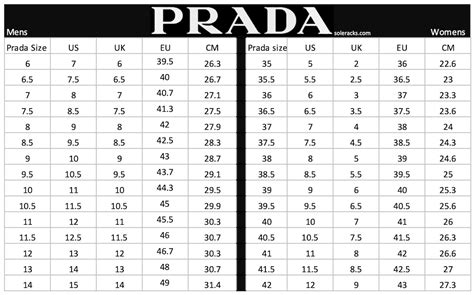 prada sizes conversion chart|Prada sneaker size chart.